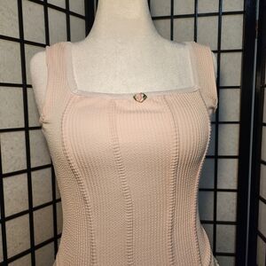 Persaya Blush Ribbed Tank Top